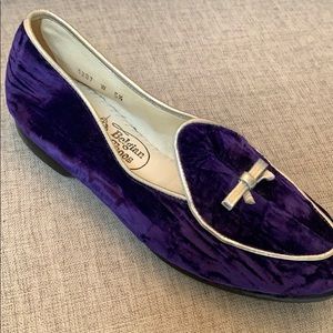 Purple velvet Belgian Shoes
